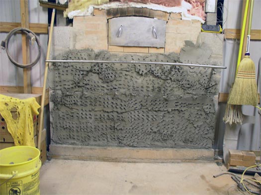 inside rock facing begun